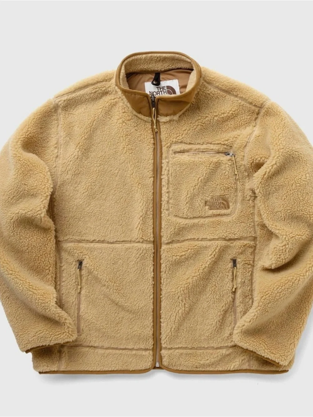 The North Face Extreme Pile Fullzip Jacket Beige Fleece Jacket - Men’s Size XL
